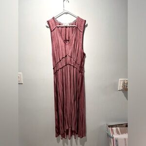 Knox Rose long dress. Dusty rose and tie dye color. Size large.